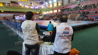 مسابقات بین المللی کشتی جام جهان پهلوان تختی تبریز تحت پوشش خدمات پزشکی ورزشی استان آذر بایجان شرقی قرار گرفت 