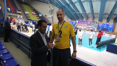 اظهار رضایت مدیر تیم والیبال نشسته اوکراین از ارایه خدامت پزشکی ورزشی در مسابقات 