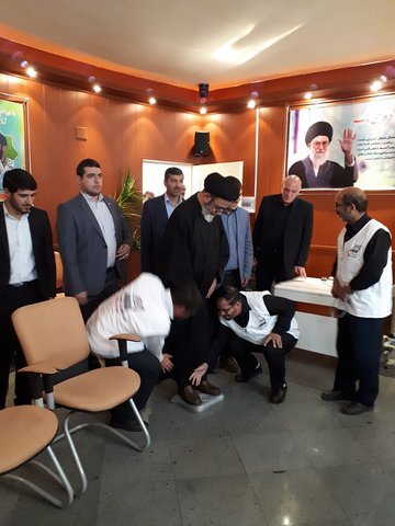 حضور  نماینده محترم ولی فقیه در استان آذربایجان شرقی و امام جمعه تبریز به همراه مدیر کا اداره ورزش و جوانان در ایستگاه سلامت هیات پزشکی ورزشی استان