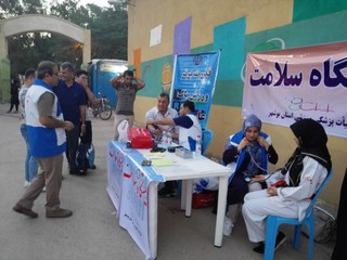 گزارش تصویری/برپایی ایستگاه سلامت و تندرستی در مجموعه ورزشی شهید صدوقی بوشهر