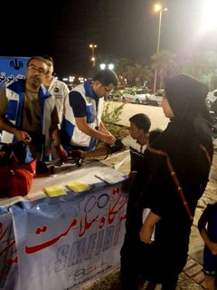 گزارش تصویری/برپایی ایستگاه سلامت و تندرستی رایگان در کنار ساحل نیلگون همیشه خلیج فارس بوشهر