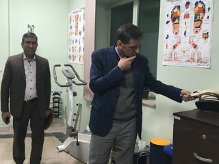 بازدید دکترنوروزی از کلینیک فیزیوتراپی و هیأت پزشکی کرمان