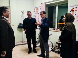 بازدید دکترنوروزی از کلینیک فیزیوتراپی و هیأت پزشکی کرمان