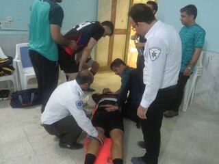 گزارش تصویری/ پوشش خدمات پزشکی مسابقات لیگ دسته اول هندبال کشور در دشتستان بزرگ