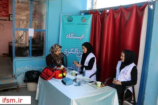 برپایی ایستگاه غربالگری سلامت در شیراز