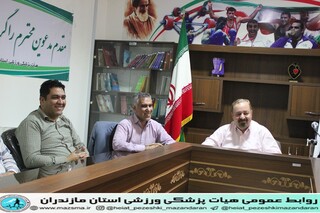 جلسه رئیس بهمراه کمیته های مختلف هیات پزشکی ورزشی استان مازندران جهت آماده سازی اولین کنگره سراسری رویکرد پزشکی ورزشی در آسیب