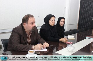 / گزارش تصویری نشست رئیس و نایب رویس هیات پزشکی ورزشی استان با معاونین اداره کل ورزش و جوانان استان مازندران / جهت استفاده هیات پزشکی از پایگاه قهرمانیاداره کل ورزش و جوانان