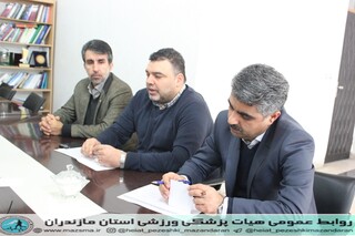 / گزارش تصویری نشست رئیس و نایب رویس هیات پزشکی ورزشی استان با معاونین اداره کل ورزش و جوانان استان مازندران / جهت استفاده هیات پزشکی از پایگاه قهرمانیاداره کل ورزش و جوانان