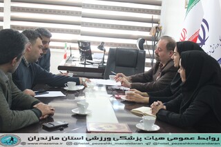 / گزارش تصویری نشست رئیس و نایب رویس هیات پزشکی ورزشی استان با معاونین اداره کل ورزش و جوانان استان مازندران / جهت استفاده هیات پزشکی از پایگاه قهرمانیاداره کل ورزش و جوانان