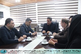 / گزارش تصویری نشست رئیس و نایب رویس هیات پزشکی ورزشی استان با معاونین اداره کل ورزش و جوانان استان مازندران / جهت استفاده هیات پزشکی از پایگاه قهرمانیاداره کل ورزش و جوانان