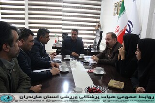 / گزارش تصویری نشست رئیس و نایب رویس هیات پزشکی ورزشی استان با معاونین اداره کل ورزش و جوانان استان مازندران / جهت استفاده هیات پزشکی از پایگاه قهرمانیاداره کل ورزش و جوانان