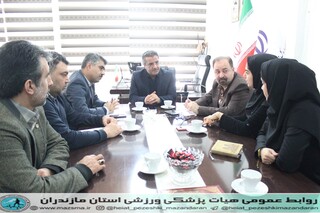 / گزارش تصویری نشست رئیس و نایب رویس هیات پزشکی ورزشی استان با معاونین اداره کل ورزش و جوانان استان مازندران / جهت استفاده هیات پزشکی از پایگاه قهرمانیاداره کل ورزش و جوانان