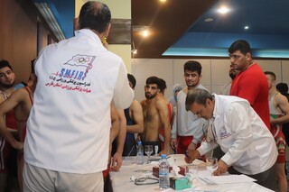 پوشش پزشکی مسابقات بین المللی کشتی فرنگی در شیراز