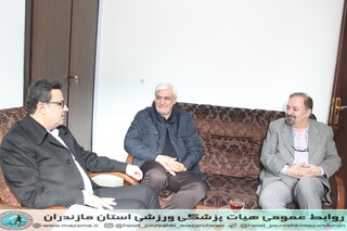 /حضور حاج حبیب حسین زادگان ،مدیر کل محترم اداره ورزش و جوانان مازندران در هیات پزشکی ورزشی و بازدید از کلینیک هیات پزشکی ورزشی استان مازندران/