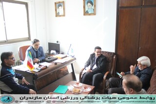 /حضور حاج حبیب حسین زادگان ،مدیر کل محترم اداره ورزش و جوانان مازندران در هیات پزشکی ورزشی و بازدید از کلینیک هیات پزشکی ورزشی استان مازندران/