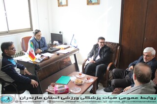 /حضور حاج حبیب حسین زادگان ،مدیر کل محترم اداره ورزش و جوانان مازندران در هیات پزشکی ورزشی و بازدید از کلینیک هیات پزشکی ورزشی استان مازندران/