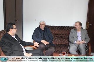 /حضور حاج حبیب حسین زادگان ،مدیر کل محترم اداره ورزش و جوانان مازندران در هیات پزشکی ورزشی و بازدید از کلینیک هیات پزشکی ورزشی استان مازندران/