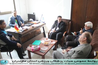 /حضور حاج حبیب حسین زادگان ،مدیر کل محترم اداره ورزش و جوانان مازندران در هیات پزشکی ورزشی و بازدید از کلینیک هیات پزشکی ورزشی استان مازندران/