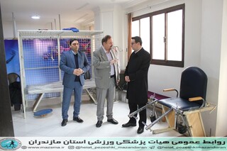 /حضور حاج حبیب حسین زادگان ،مدیر کل محترم اداره ورزش و جوانان مازندران در هیات پزشکی ورزشی و بازدید از کلینیک هیات پزشکی ورزشی استان مازندران/