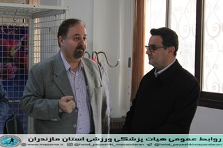 /حضور حاج حبیب حسین زادگان ،مدیر کل محترم اداره ورزش و جوانان مازندران در هیات پزشکی ورزشی و بازدید از کلینیک هیات پزشکی ورزشی استان مازندران/
