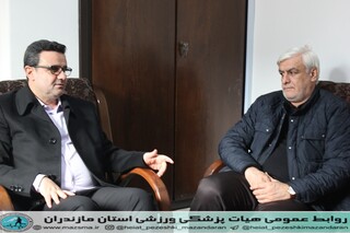 /حضور حاج حبیب حسین زادگان ،مدیر کل محترم اداره ورزش و جوانان مازندران در هیات پزشکی ورزشی و بازدید از کلینیک هیات پزشکی ورزشی استان مازندران/