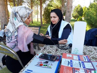 غرفه هیات پزشکی ورزشی یزد درجشنواره بزرگ ورزشی با شعار شادابی و نشاط با ورزش