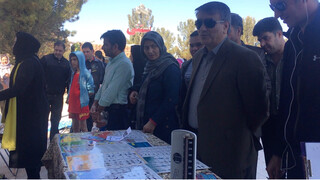 غرفه هیات پزشکی ورزشی یزد درجشنواره بزرگ ورزشی با شعار شادابی و نشاط با ورزش