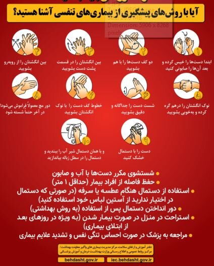 پنج پوستر آموزشی مقابله با کرونا ویروس