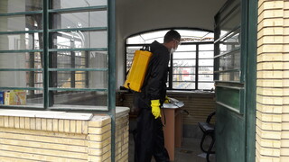 گند زدایی و ضدعفونی کردن فرهنگسرای خانه جوان ارومیه