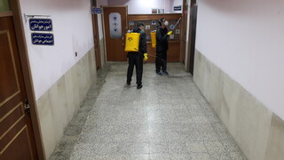 گند زدایی و ضدعفونی کردن فرهنگسرای خانه جوان ارومیه