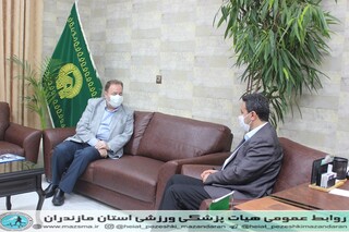 دیدار رئیس هیات پزشکی با مدیر کا اداره ورزش استان جهت بازگشایی اماکن ورزشی پس از مقابله با ویروس کرونا