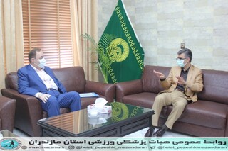 / گزارش تصویری /دیدار رئیس هیات پزشکی ورزشی با مدیر کل اداره ورزش و جوانان استان مازندران