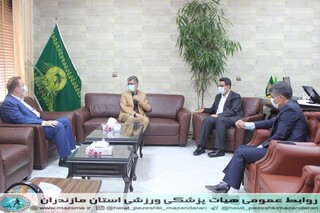 / گزارش تصویری /دیدار رئیس هیات پزشکی ورزشی با مدیر کل اداره ورزش و جوانان استان مازندران
