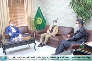 / گزارش تصویری /دیدار رئیس هیات پزشکی ورزشی با مدیر کل اداره ورزش و جوانان استان مازندران