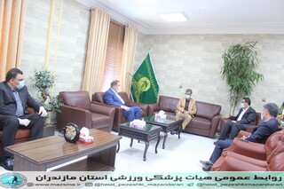 / گزارش تصویری /دیدار رئیس هیات پزشکی ورزشی با مدیر کل اداره ورزش و جوانان استان مازندران