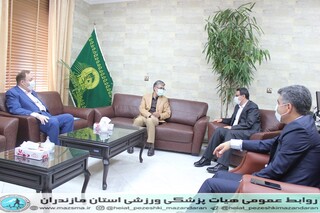 / گزارش تصویری /دیدار رئیس هیات پزشکی ورزشی با مدیر کل اداره ورزش و جوانان استان مازندران