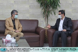 / گزارش تصویری /دیدار رئیس هیات پزشکی ورزشی با مدیر کل اداره ورزش و جوانان استان مازندران