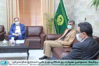 / گزارش تصویری /دیدار رئیس هیات پزشکی ورزشی با مدیر کل اداره ورزش و جوانان استان مازندران