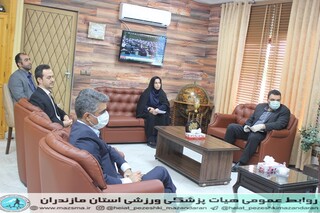 / گزارش تصویری /دیدار رئیس هیات پزشکی ورزشی با مدیر کل اداره ورزش و جوانان استان مازندران