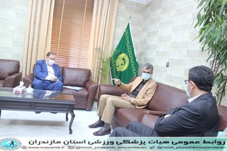 / گزارش تصویری /دیدار رئیس هیات پزشکی ورزشی با مدیر کل اداره ورزش و جوانان استان مازندران