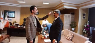 حضور دبیر هیات پزشکی ورزشی جهت تب سنجی