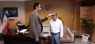 حضور دبیر هیات پزشکی ورزشی جهت تب سنجی