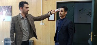 حضور دبیر هیات پزشکی ورزشی جهت تب سنجی