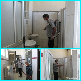 نظارت و بازرسی ناظرین سلامت شهرستان خاتم، در جهت اجرای پروتکل های بهداشتی در اقدام به بازگشایی مراکز ورزشی