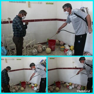 نظارت و بازرسی ناظرین سلامت شهرستان خاتم، در جهت اجرای پروتکل های بهداشتی در اقدام به بازگشایی مراکز ورزشی