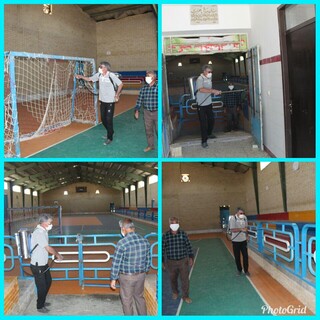 نظارت و بازرسی ناظرین سلامت شهرستان خاتم، در جهت اجرای پروتکل های بهداشتی در اقدام به بازگشایی مراکز ورزشی