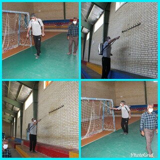 نظارت و بازرسی ناظرین سلامت شهرستان خاتم، در جهت اجرای پروتکل های بهداشتی در اقدام به بازگشایی مراکز ورزشی