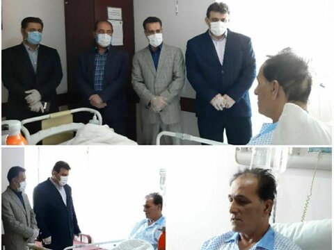 عیادت رئیس هیات پزشکی ورزشی استان البرز از بازیکن اسبق تیم ملی ایران