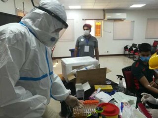 مرحله دوم تست کرونا  تیم فولاد نوین در استان خوزستان