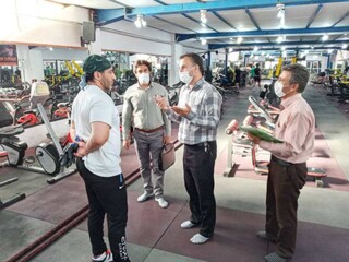 بازدید مشترک ناظرین ستاد نظارت باشگاهها با مرکز بهداشت - چهار محال و بختیاری